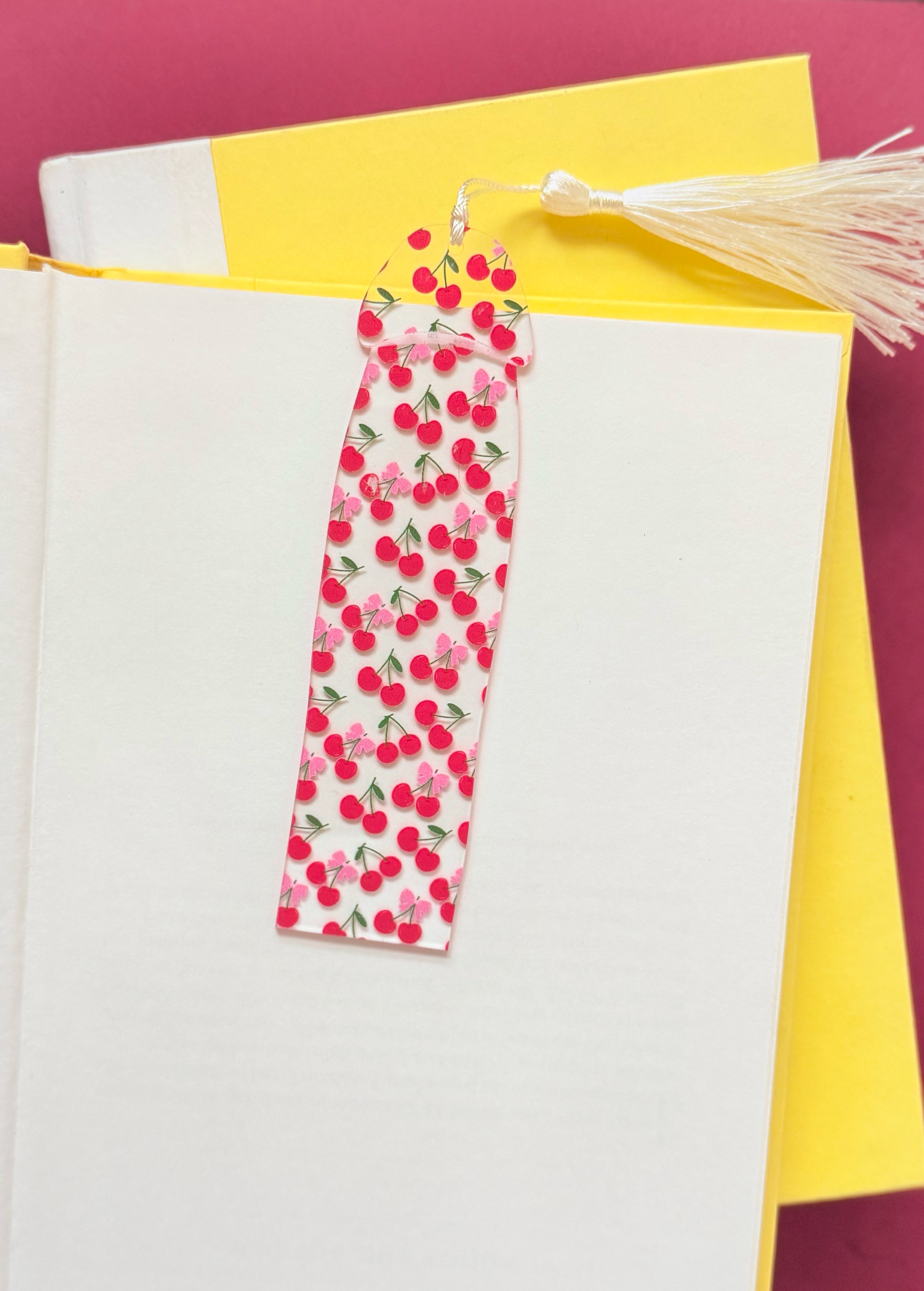 Cherry Cockmark Bookmark